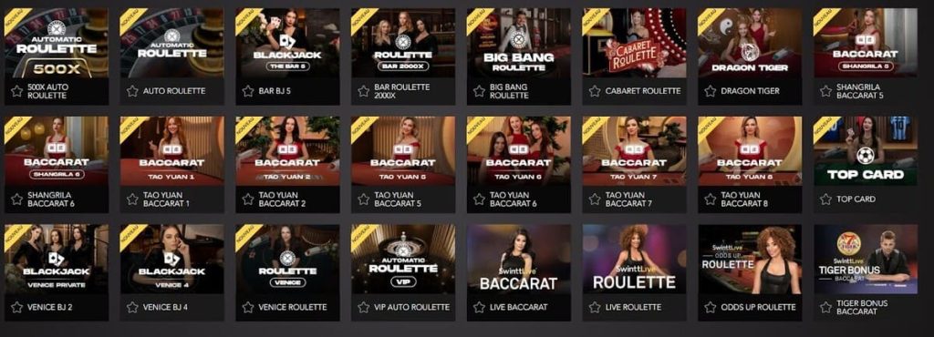 Joka Casino jeux live